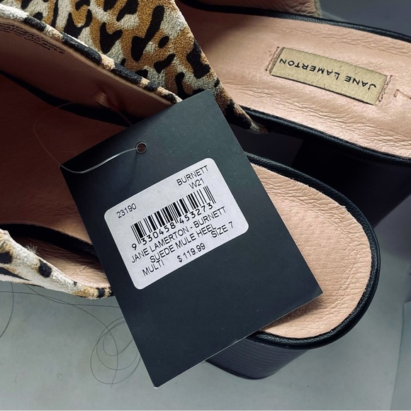 BNWT Jane Lamerton Burnett Women’s Mule Leopard Print Size 7/ 37 $60 (RRP $119) - Picture 2 of 5